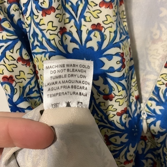 Paper Crane Blue and Beige Midi Dress - Picture 14 of 15